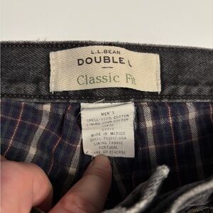 L.L. Bean Classic Fit Plaid lined jeans vintage